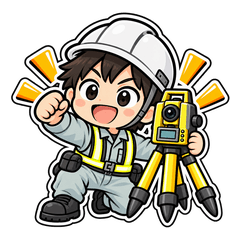 測量士・測量現場スタンプ 2のスタンプ画像