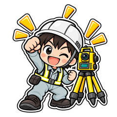 測量士・測量現場スタンプ 4のスタンプ画像