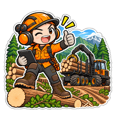 林業・森林作業員｜進捗・段取りのスタンプ画像