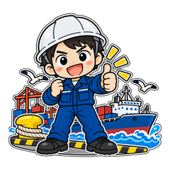 内航船員・船乗りスタンプ3のスタンプ画像
