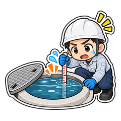 浄化槽管理士・点検員｜異常・トラブルのスタンプ画像