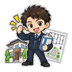 土地家屋調査士｜登記・建物・申請のスタンプ画像