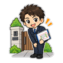 土地家屋調査士｜立会・隣地対応のスタンプ画像