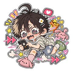 ドパガキ｜倍速・スキップのスタンプ画像