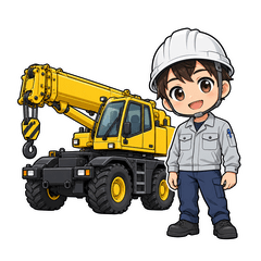 ラフタークレーン・玉掛けの日常スタンプのスタンプ画像